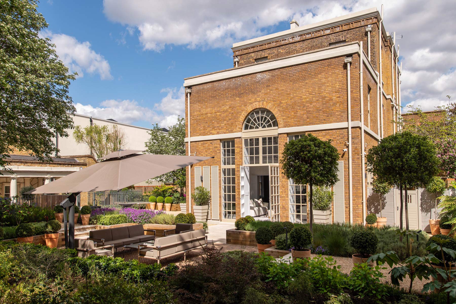 View of central London garden