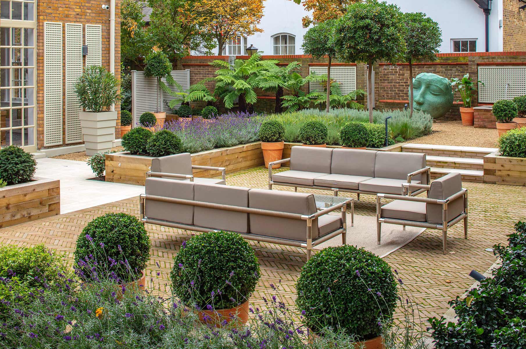 View of central London garden