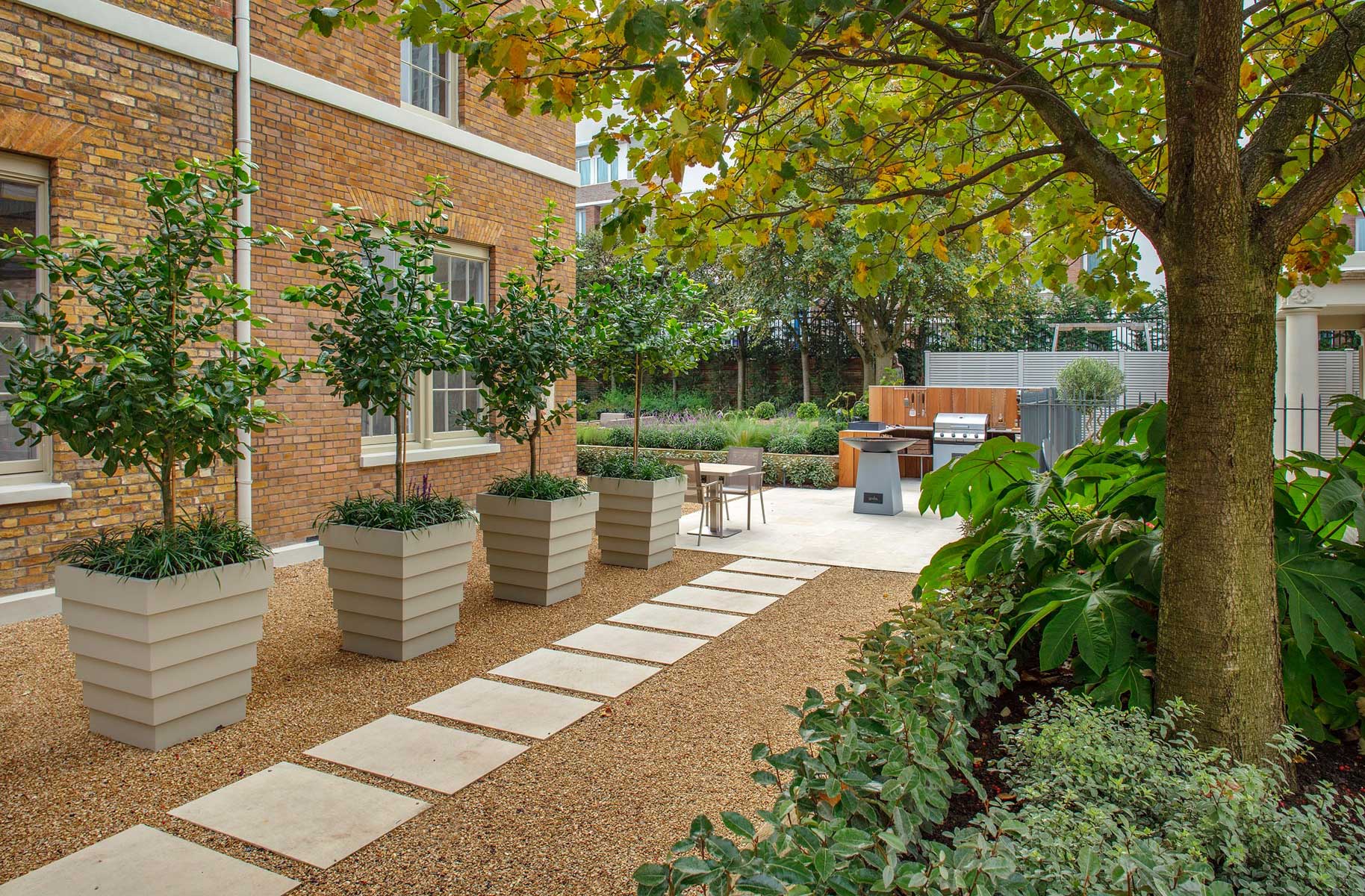 View of central London garden