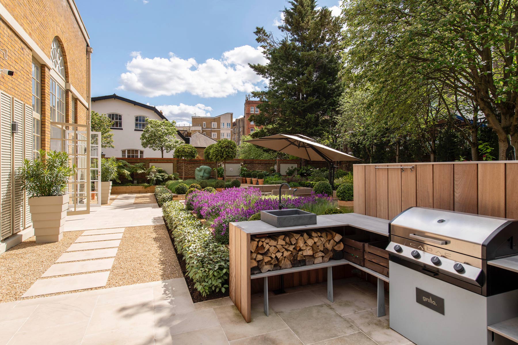 View of central London garden