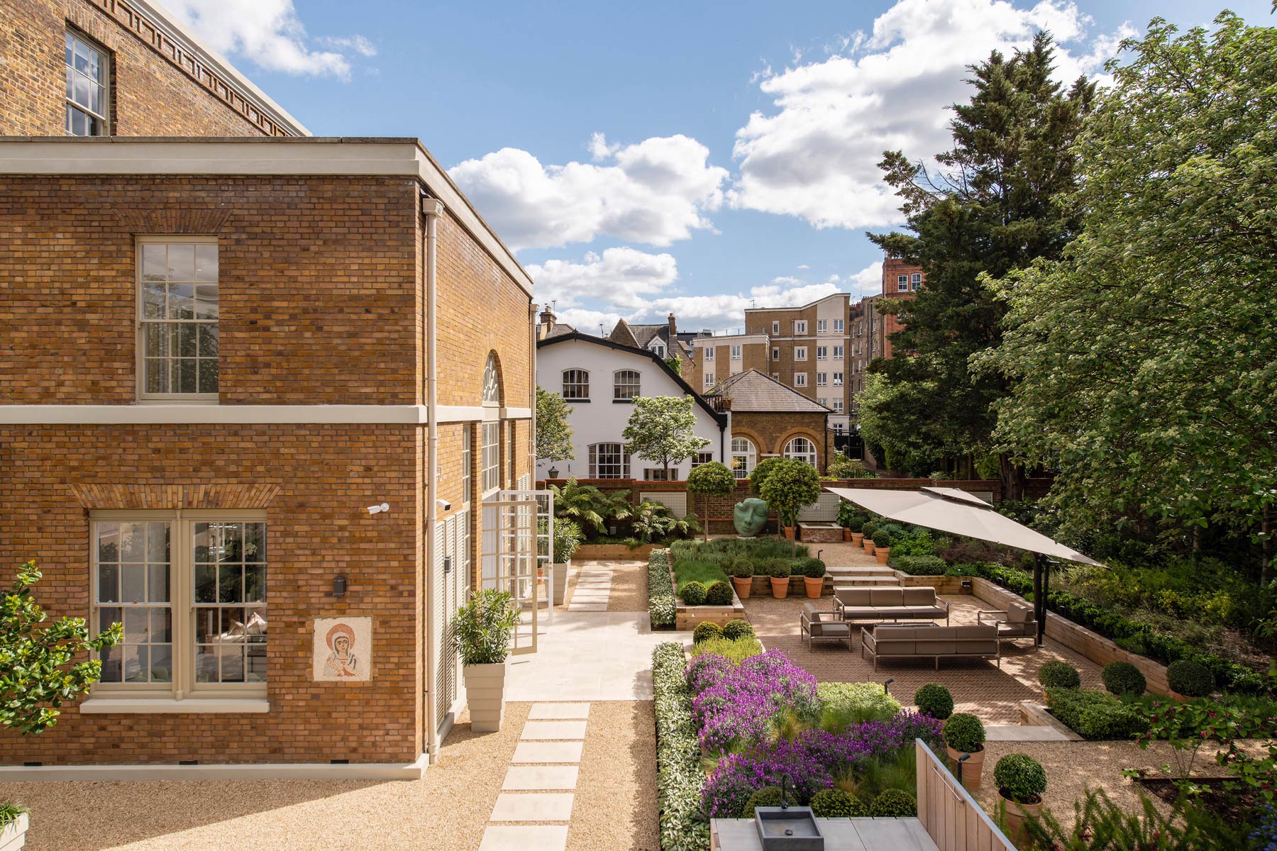 View of central London garden