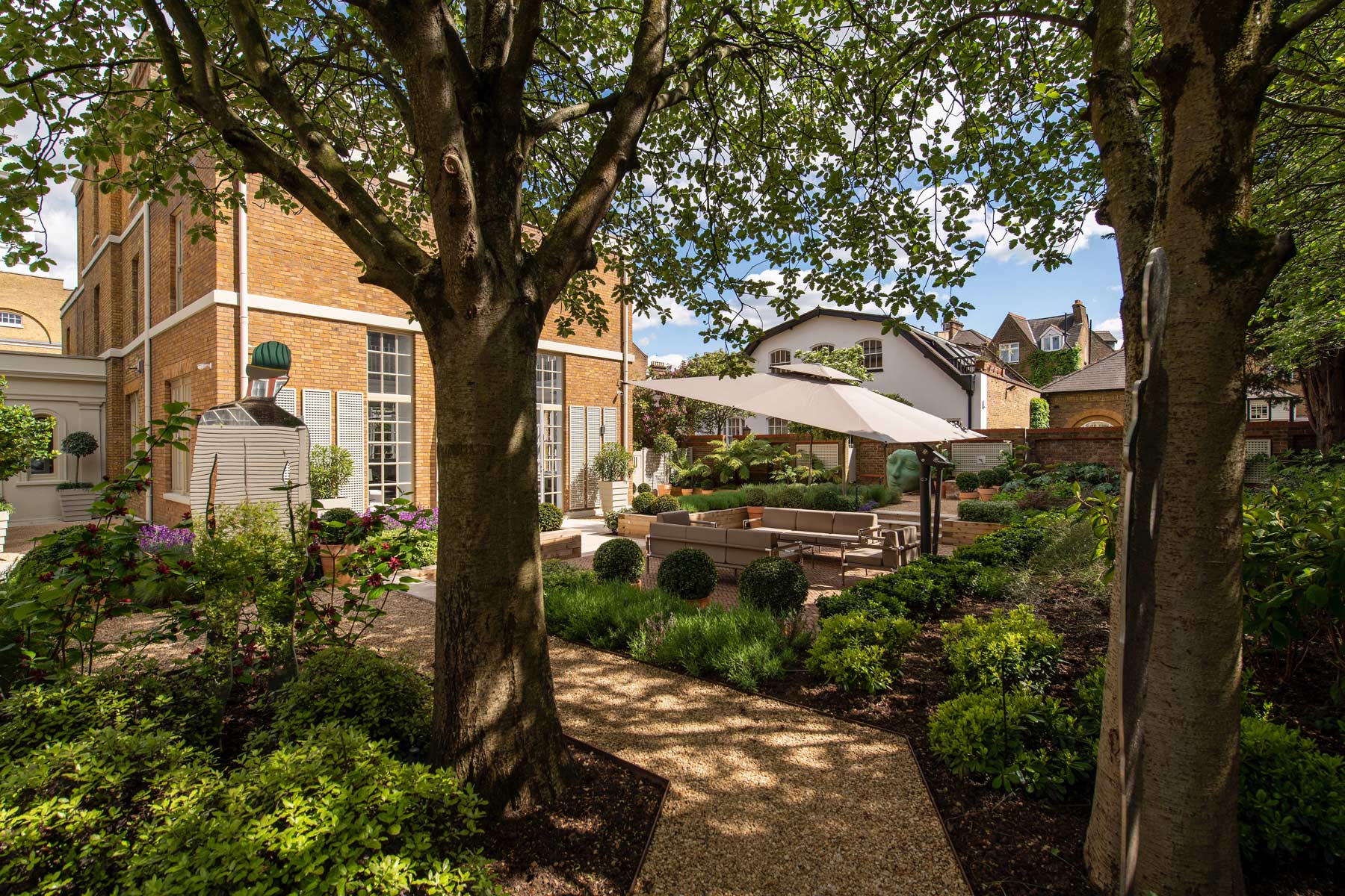 View of central London garden