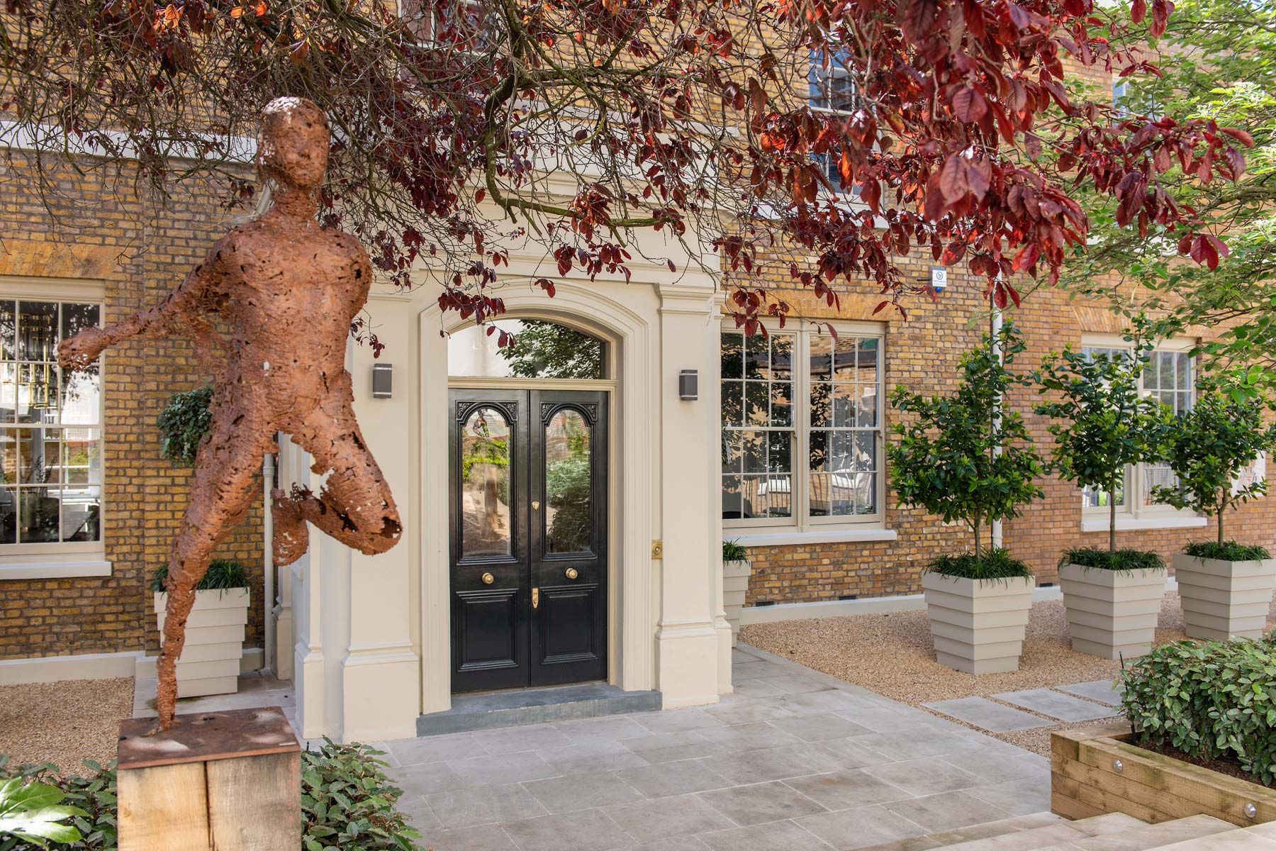 View of central London garden