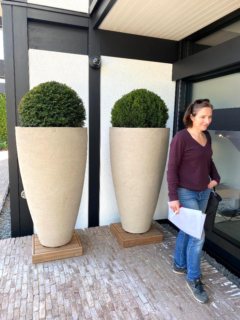 PLanters in porchway Anthony Paul Landscape design